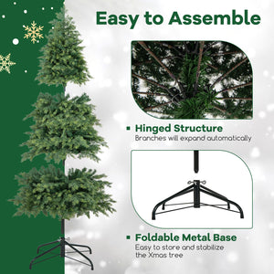 Artificial Christmas Tree Green Hinged Holiday Tree with 721/1019 Lush Branch Tips-6 ft view 9