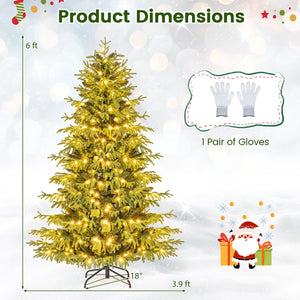 Artificial Christmas Tree with LED Lights and PVC Mixed Branch Tips-6 view 5