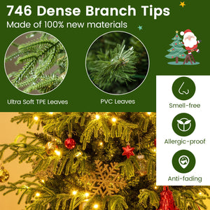 Artificial Christmas Tree with LED Lights and PVC Mixed Branch Tips-6 view 8