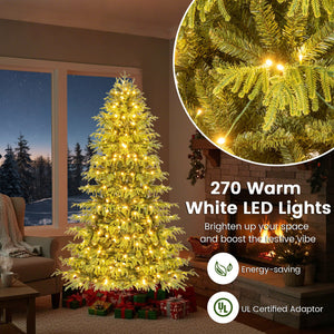 Artificial Christmas Tree with LED Lights and PVC Mixed Branch Tips-6 view 9