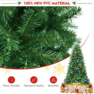 Artificial Hinged Christmas Tree with Remote-controlled Color-changing LED Lights-6' view 7