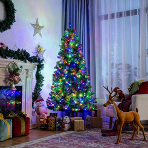 Artificial Hinged Christmas Tree with Remote-controlled Color-changing LED Lights-6' view 9