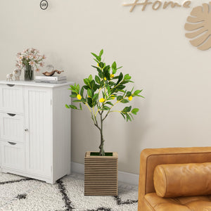 Artificial Lemon Tree 2.6/4/5.2 Feet Tall Fake Lemon Plant wuth Lemon Fruits-2.6 ft view 2