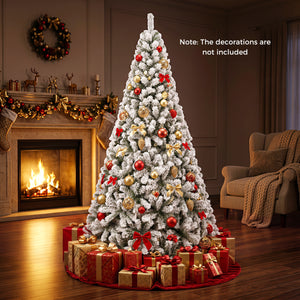 Artificial Snow-Flocked Christmas Tree with Branch Tips-M view 6