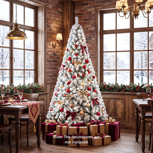 Artificial Snow-Flocked Christmas Tree with Branch Tips-M view 7