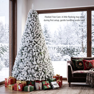 Artificial Snow-Flocked Christmas Tree with Branch Tips-XL view 3