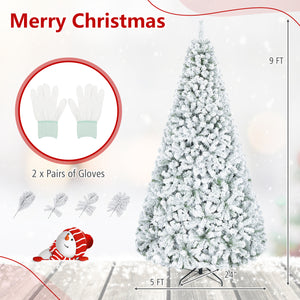Artificial Snow-Flocked Christmas Tree with Branch Tips-XL view 5