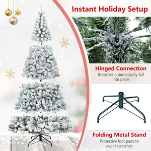 Artificial Snow-Flocked Christmas Tree with Branch Tips-XL view 9