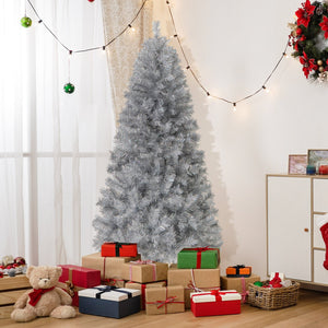 Artificial Xmas Tree with Branch Tips and Warm White LED Lights-6FT view 2