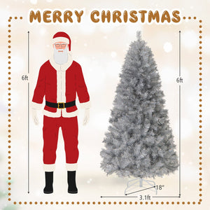 Artificial Xmas Tree with Branch Tips and Warm White LED Lights-6FT view 5