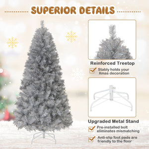 Artificial Xmas Tree with Branch Tips and Warm White LED Lights-6FT view 9