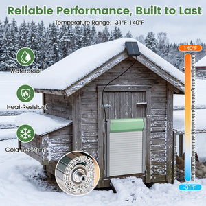 Automatic Chicken Coop Door with Remote Control and Light Sensor Timer view 8