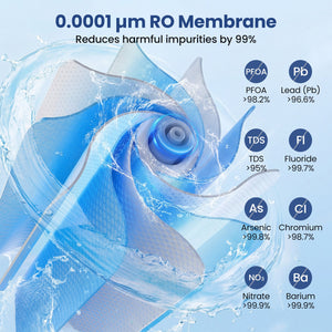 AW-RB05 Alkaline PH+ Reverse Osmosis Water Filter 600 GPD Tankless Under-Sink RO System-Black view 5