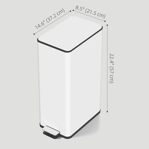 5.3 gal/20 L Stainless Steel Kitchen Garbage Can with Soft-close Lid, Foot Pedal, Fingerprint-Proof, Black – view 16