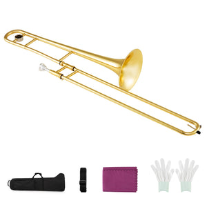 B Flat Trombone Golden Brass with Mouthpiece