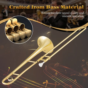 B Flat Trombone Golden Brass with Mouthpiece view 6