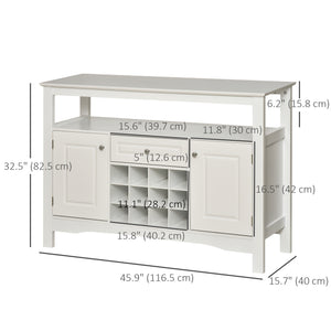 Modern Kitchen Buffet Bar Cabinet Storage Sideboard Dining Server with Drawer & 12-Bottle Wine Rack for – view 9