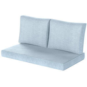 Outdoor Seat Cushions with Backrest, Loveseat Double Sofa Outdoor Furniture Cushions, Beige – view 22