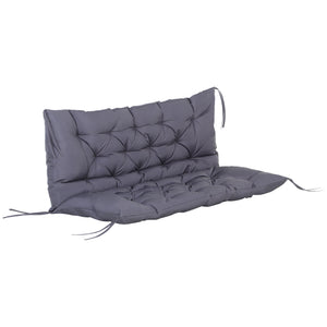 2 Seater Garden Bench Cushion, Soft Thick Outdoor Non-Slip 2 Seater Soft Pad With Backrest for Garden
