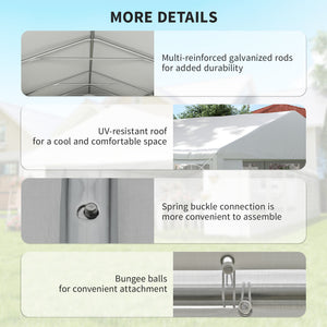 23' x 39' Party Tent, Heavy Duty Outdoor Canopy Tent Shelter with 2 Doors and 12 Windows for Parties, Events, White
