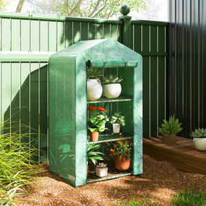 5 Tier Mini Greenhouse, Portable Outdoor Flower Stand with Shelf Clips, Indoor Greenhouse with Steel Frame – view 15