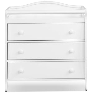 Baby Changing Table Infant Diaper with 3 Drawers and Safety Belt-White view 7