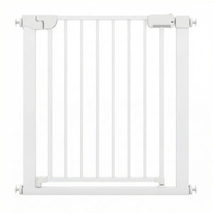 Baby Gate for Stairs Pressure Mounted Auto-Close Door Gate-White