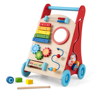 Baby Push Walker with Handle and Wheels for Boys & Girls 3+ Years Old-Muticolor view 4