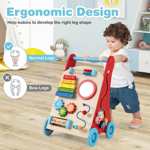 Baby Push Walker with Handle and Wheels for Boys & Girls 3+ Years Old-Muticolor view 7