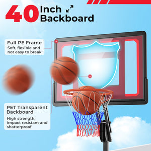 Basketball Hoop with 5-10 Feet Adjustable Height for Indoor Outdoor view 7