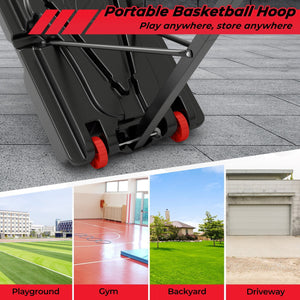 Basketball Hoop with 5-10 Feet Adjustable Height for Indoor Outdoor view 9