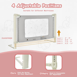 Bed Rail Guard for Toddlers Kid with Adjustable Height and Safety Lock-59 inch view 7