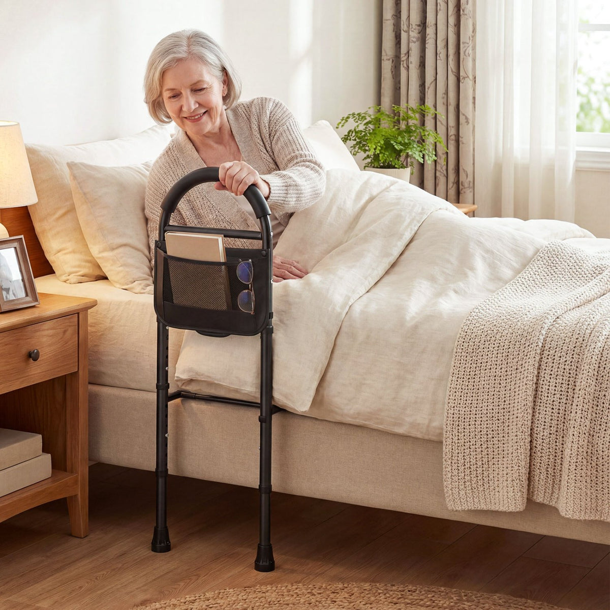 Bed Rails for Elderly Adults Safety Height Adjustable Bed Assist Railings view 2