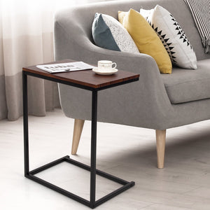 26 Inch Beside Sofa Laptop Holder End Stand Desk-Dark Brown view 2