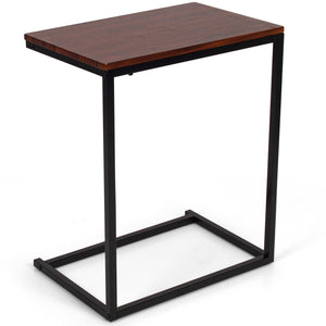 26 Inch Beside Sofa Laptop Holder End Stand Desk-Dark Brown view 4