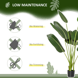 5FT Artificial Banana Tree Faux Decorative Plant in Nursery Pot for Indoor Outdoor Décor