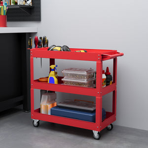 3 Tier Rolling Tool Cart with Wheels, 330 LBS Capacity Heavy Duty Utility Cart – view 21