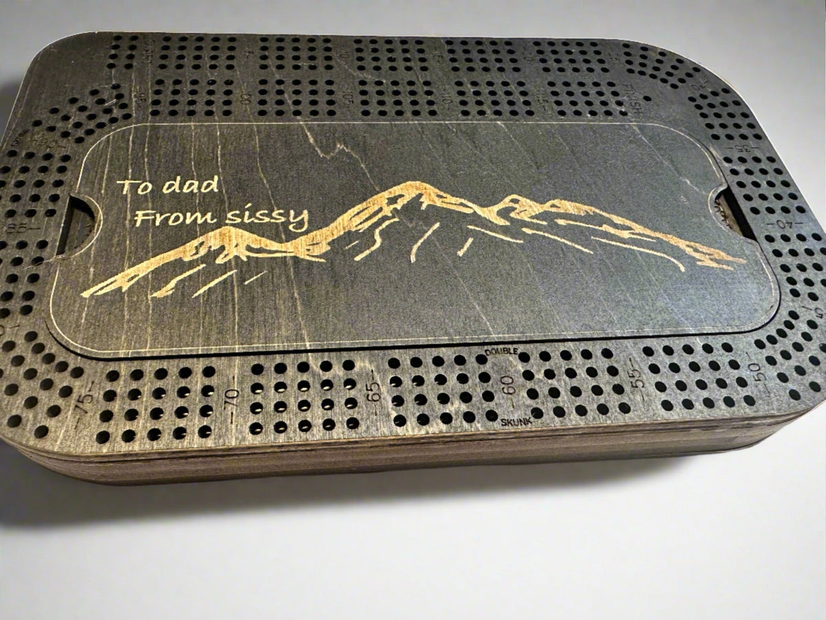 Compact Personalized Cribbage Board - Creations by Alfie