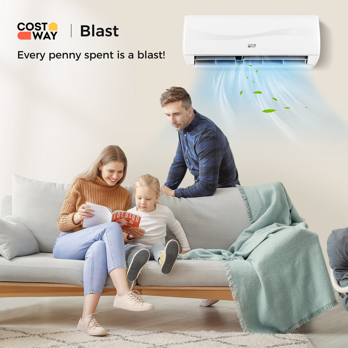 Blast Series 9000 BTU 19 SEER2 115V Ductless Mini Split Air Conditioner and Heater view 2