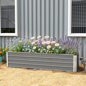 6' x 1.5' x 1.3' Galvanized Raised Garden Bed, Elevated Large Metal Planter Box w/ Install Gloves for – view 28