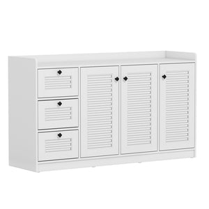 Buffet Cabinet with Storage Modern Sideboard Cabinet with 3 Doors-White view 4