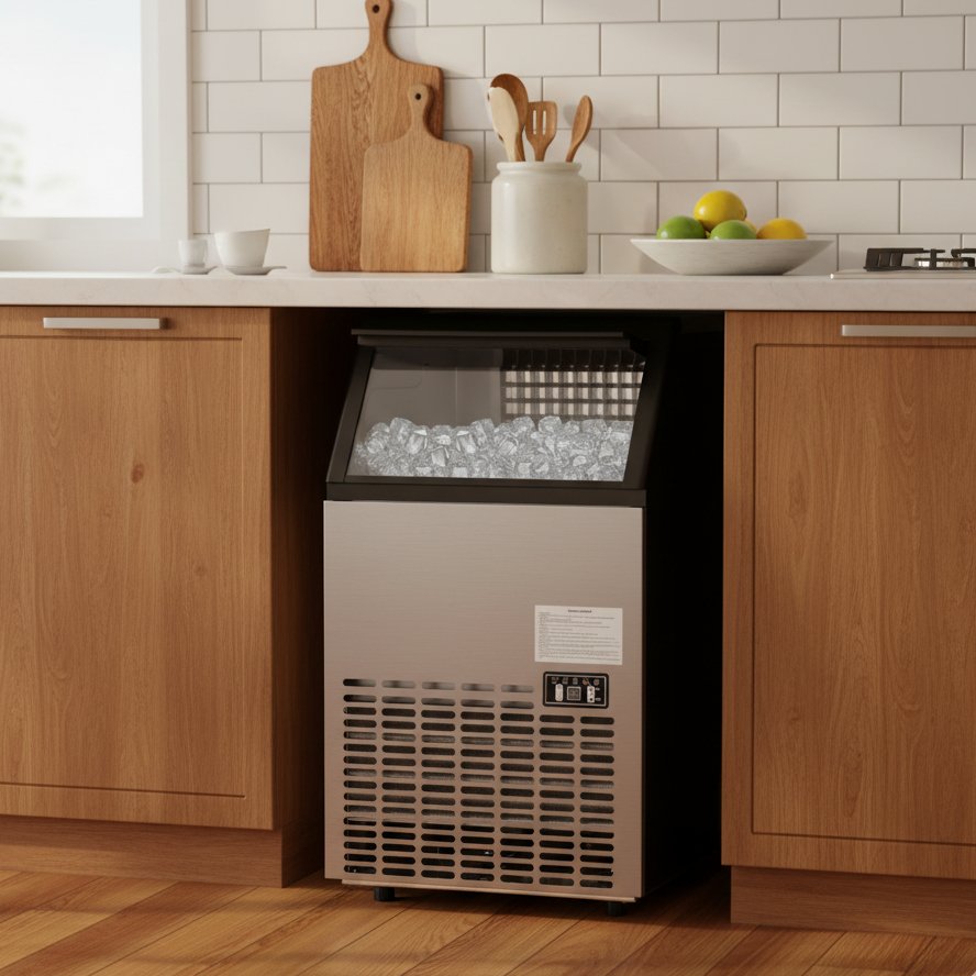 Portable Built-In Stainless Steel Commercial Ice Maker view 2
