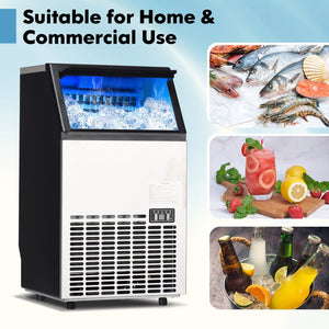 Portable Built-In Stainless Steel Commercial Ice Maker view 9