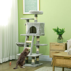 52 Inch Large Cat Tree for Indoor Cats, Dark Grey – view 14