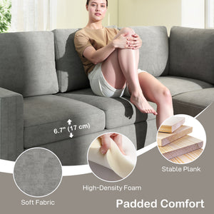 Pull Out Sofa Bed, Sleeper Sofa Couch with Hidden Storage, Chaise Lounge, Velvet Upholstery, U-Shaped Futon Couch