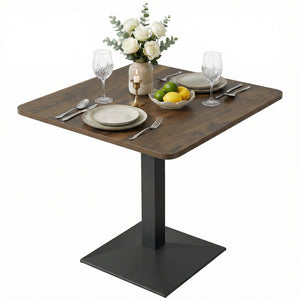 28" Square Dining Table, Modern Dining Room Table with Steel Base, Space Saving Small Kitchen Table – view 8