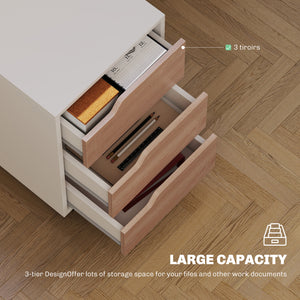 3 Drawer File Cabinet, Mobile Vertical Filing Cabinet with Wheels – view 3