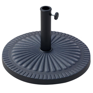 31 lbs Resin Round Market Umbrella Base Holder 19" Decorative Parasol Stand for Patio, Outdoor, Backyard, Bronze