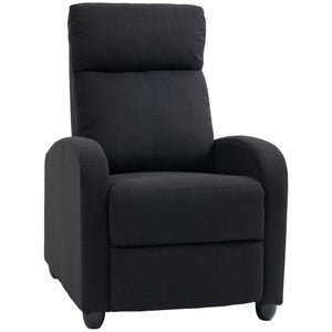 Fabric Recliner Manual Home Theater Seating Single Linen-Touch Sofa Armchair for Living Room, Light Grey – view 3