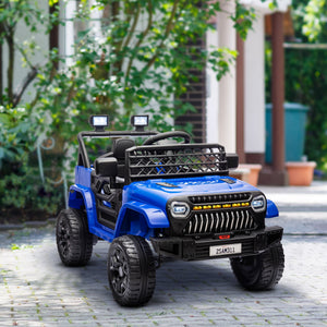 Qaba 12V Ride on Truck, Electric Car for Kids with Remote Control, Suspension, 3 Speeds, USB Music Headlights